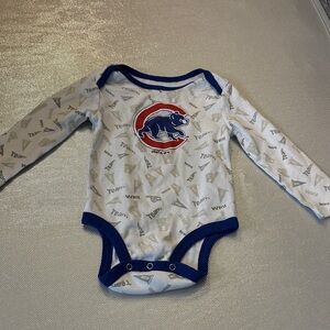 Chicago Cubs Long Sleeve Baby Onesie